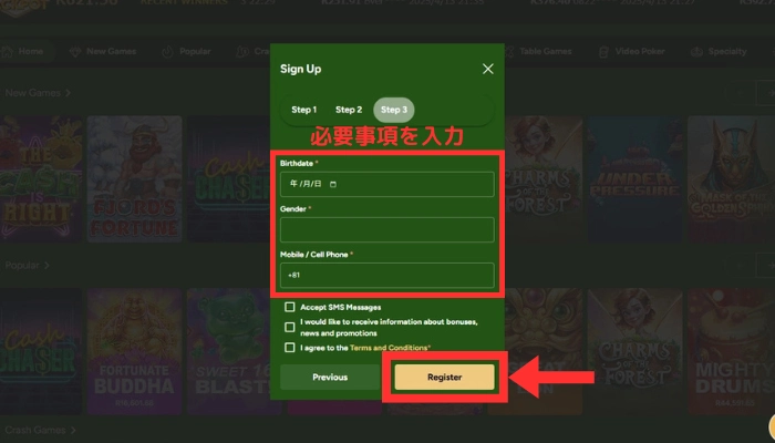 登録画面(3/3)