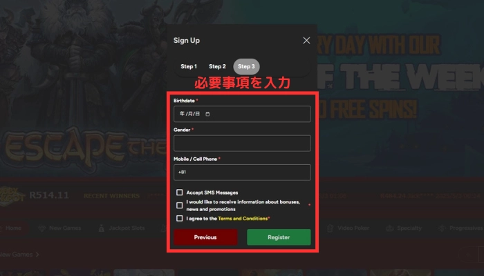 登録画面(3/3)