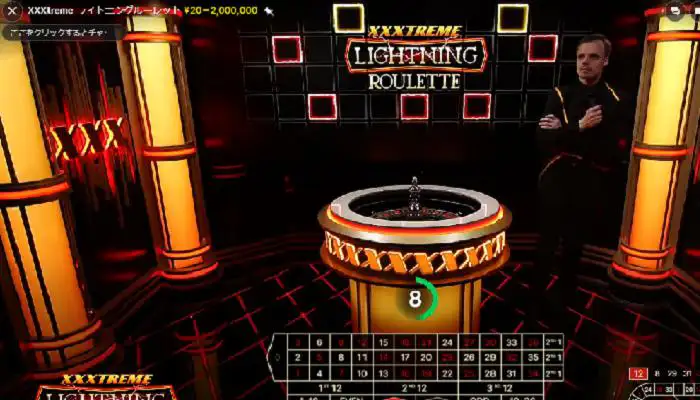リリベットカジノのおすすめライブカジノ「XXXtreme Lightning Roulette」