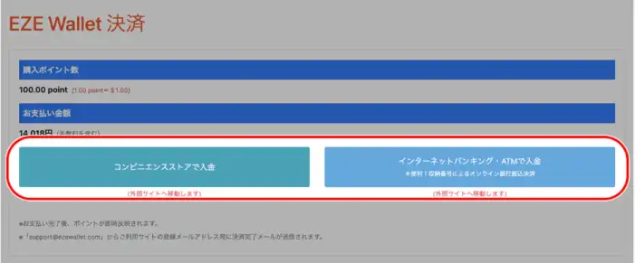 コンビニやATMで簡単に決済できる