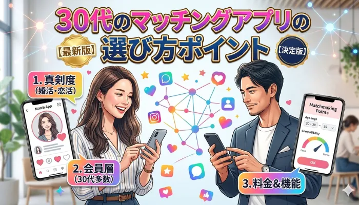 30代マッチングアプリの選び方ポイント