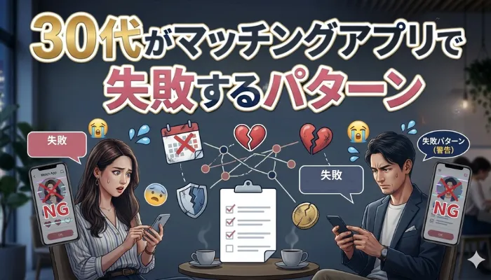 30代がマッチングアプリで失敗するパターン