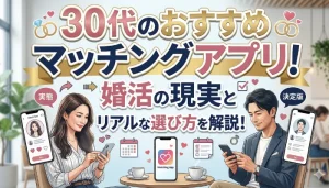 30代のおすすめマッチングアプリ！婚活の現実とリアルな選び方を解説！アイキャッチ画像