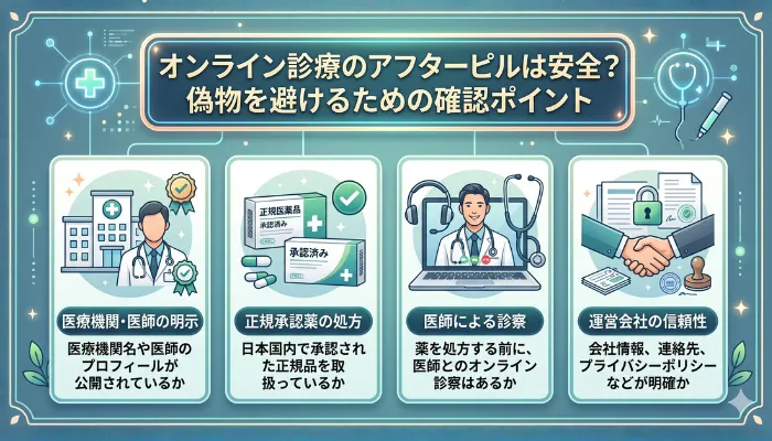 オンライン診療のアフターピルは安全？偽物を避けるための確認ポイント