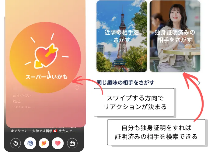 タップルの操作画面
